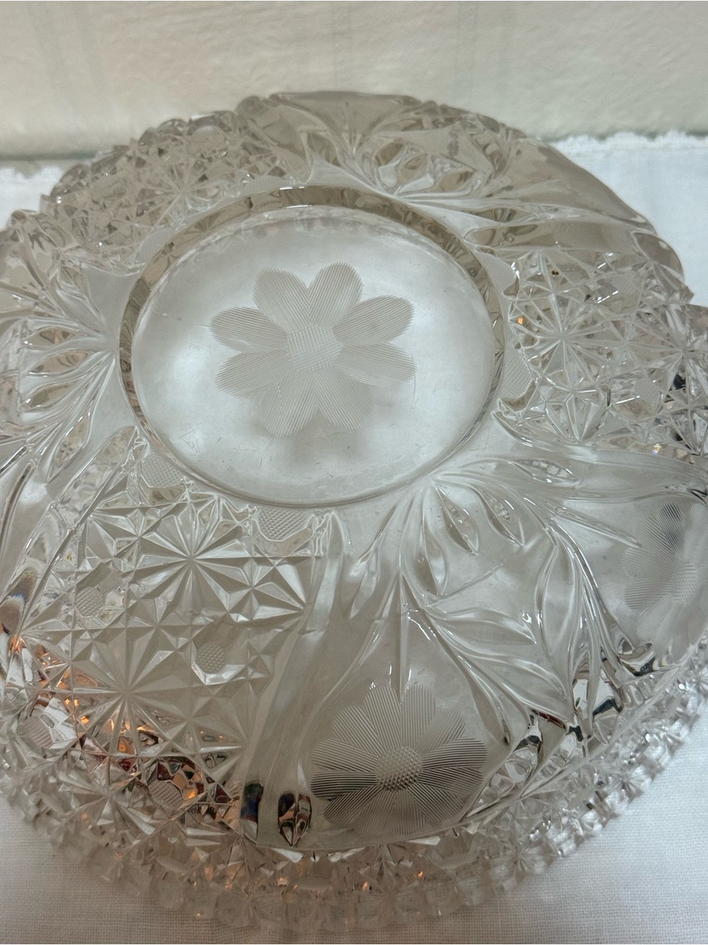 Heavily Cut American Brilliant Cut Glass Bowl - Picture 5 of 8